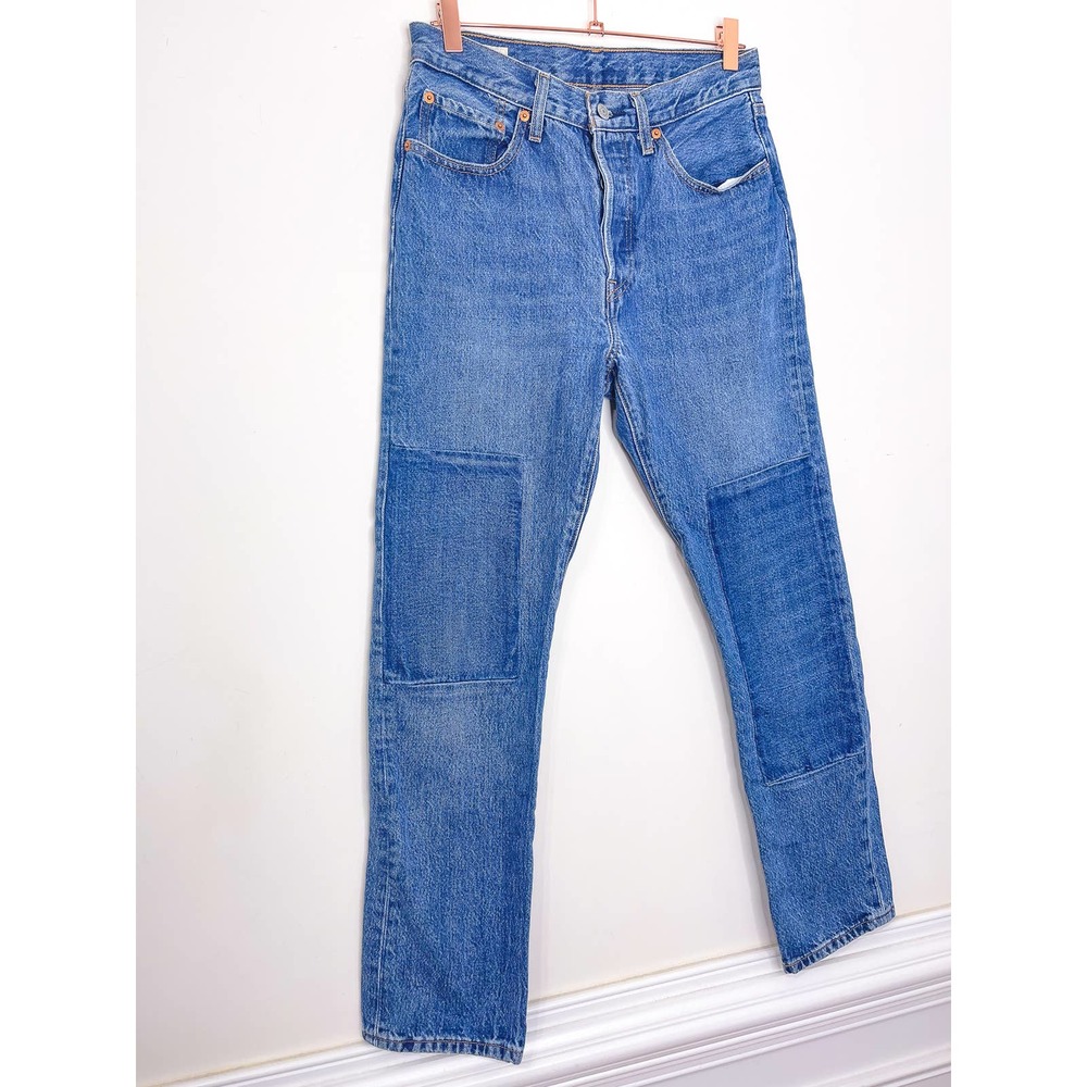 Levi's 501 Patchwork Button-Fly Straight Leg Jean… - image 2